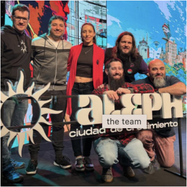 Celebrating the team presentation at ALEPH